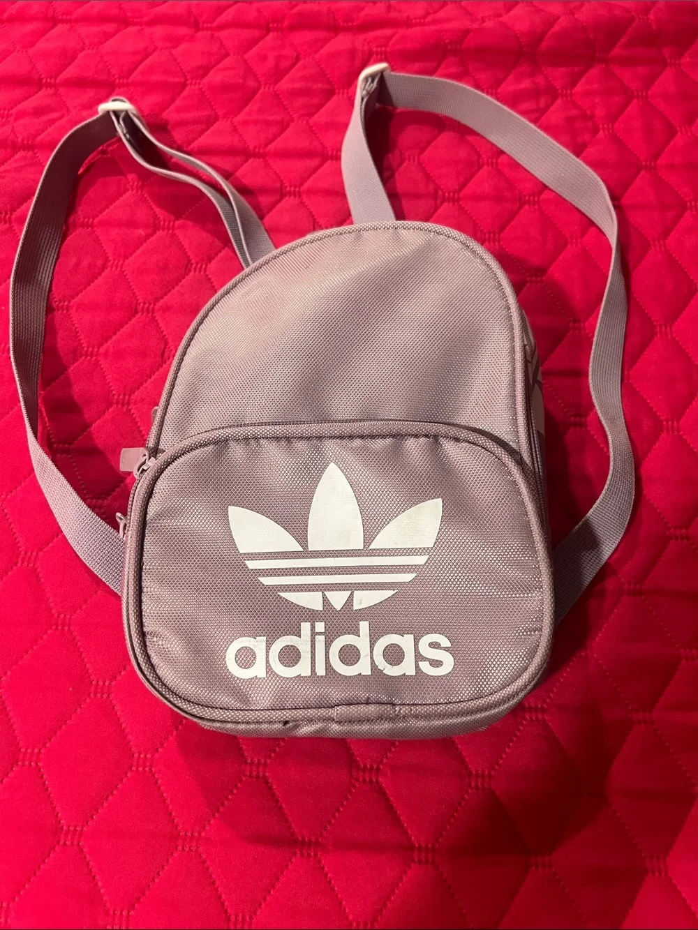 adidas Trefoil Mini Backpack in Mauve Pink